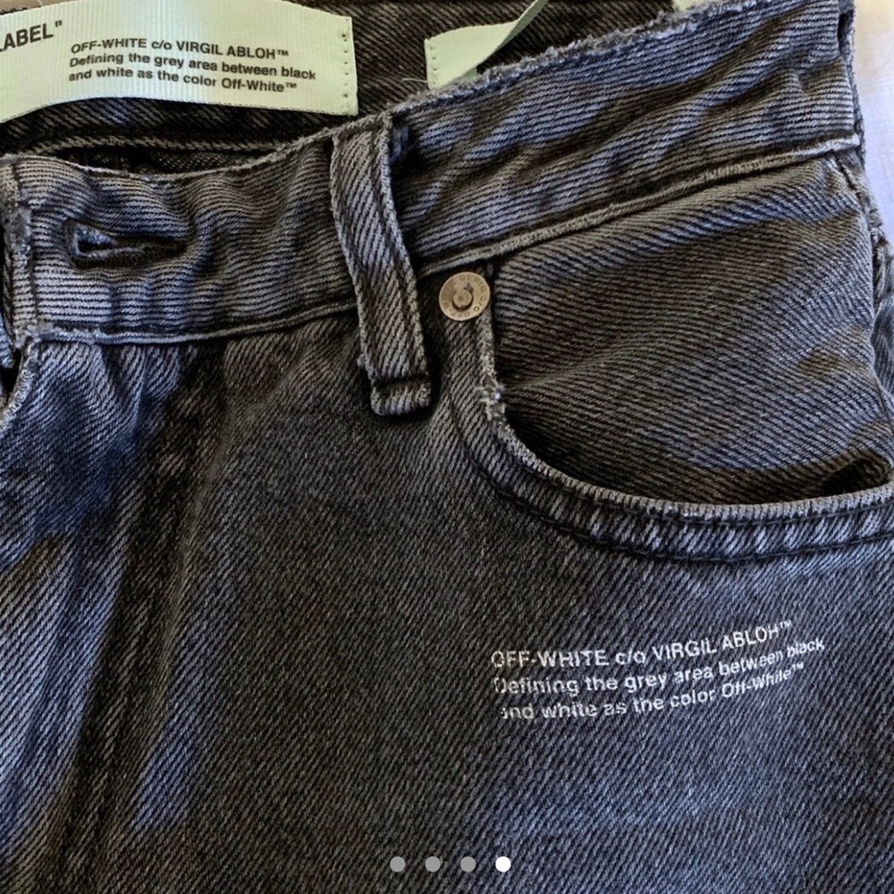 Off-White c/o Virgil Abloh Black Crop Jeans